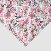 Echte bloem roze filigraan tissuepapier (Detail)