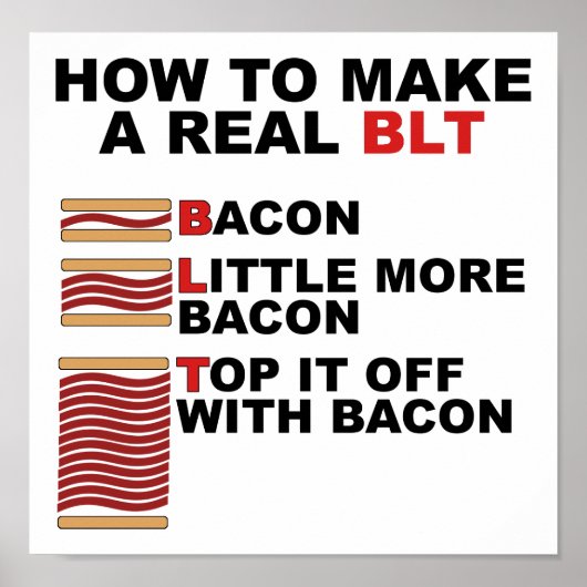Echte BLT Grappige Poster (Voorkant)