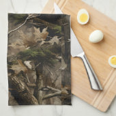 Echte boom camouflage keukenhanddoek (Quarter Fold)