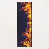 Echte brand op zwarte achtergrond yogamat (Voorkant)