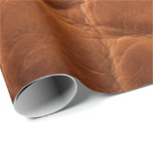 Echte bruine bruine elledertextuur cadeaupapier (Rol Hoek)