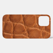 Echte bruine bruine elledertextuur Case-Mate iPhone case (Achterkant (horizontaal))