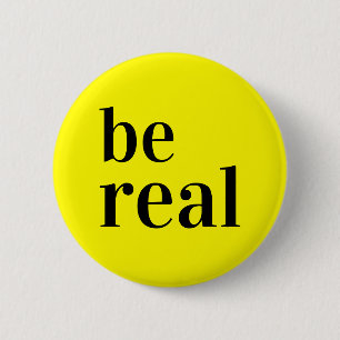 Echte Button Pin Yellow