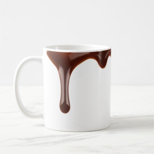 Echte chocoladedruppels mok (Links)