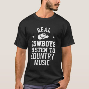 Echte Cowboys Luisteren naar Country Music Vintage T-shirt