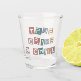 Echte criminaliteit en chill   Show van Murder Cri Shot Glas