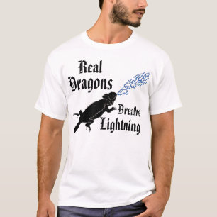 Echte draken ademhalen blikseminslag t-shirt