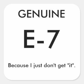 Echte E-7 Joke Stickers