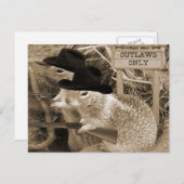 Echte eekhoorns in het oude westen briefkaart (Voorkant / Achterkant)