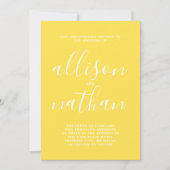 Echte eenvoud 1 Zonnebloem Minimalistische bruilof Kaart (Voorkant)