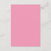 Echte eenvoud 2 Ballet roze minimalistische bruilo Informatiekaartje (Achterkant)