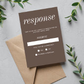 Echte eenvoud 2 - Minimale bruiloft voor paddensto RSVP Kaartje