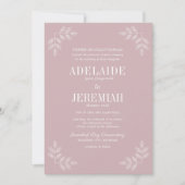 Echte eenvoud 6 Moonlight Floral Wedding Kaart (Voorkant)