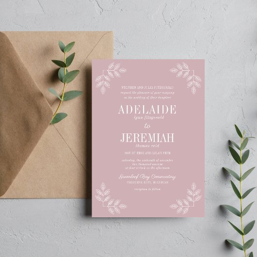 Echte eenvoud 6 Moonlight Floral Wedding Kaart