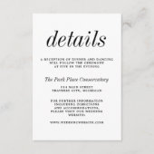 Echte Eenvoudig 2 Manuscript Eenvoudige Minimalist Informatiekaartje (Voorkant)