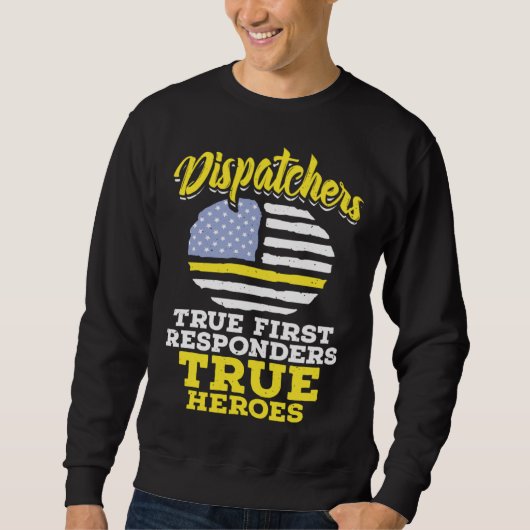 Echte Eerste Hulpverleners Dispatch Operator 911 T Trui (Voorkant)