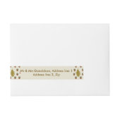 Echte eikenbladeren en Herfst van eikenbomen Adreslabel Wikkel (Voorkant)