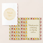 Echte eikenbladeren en Herfst van eikenbomen Folie Kaarten (Display)