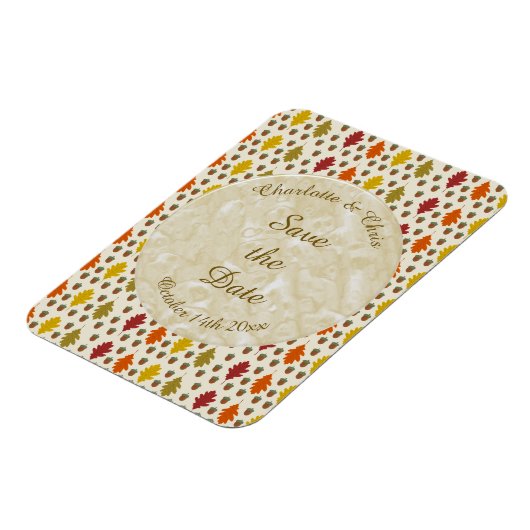 Echte eikenbladeren en Herfst van eikenbomen Magneet (Linkerzijde)