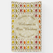 Echte eikenbladeren en Herfst van eikenbomen Spandoek (Verticaal)