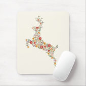 Echte elegante  springveer silhouet muismat (Met muis)