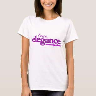 Echte elegantie paarse demask & ribbon t-shirt