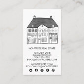 ECHTE ESTATE House Line Art Chic Minimum CUSTOM Visitekaartje (Achterkant)