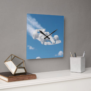Echte F1 lucht kunst vierkante wandklok Klok