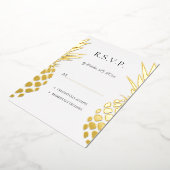 echte folie anananas bruiloft RSVP Folie Uitnodiging (Gedraaid)