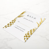 echte folie anananas bruiloft RSVP Uitnodiging (Gedraaid)