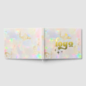 Echte folie bedrijf logo op Opal Stone Gastenboek (Volledig)