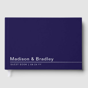 Echte Folie Eenvoudig Modern Silver Script Wedding Gastenboek