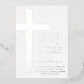 Echte folie Eerste Heilige Communie Folie Uitnodiging (Voorkant)