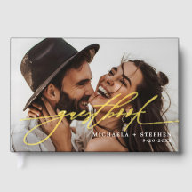 *ECHTE FOLIE* Elegant Script 2-foto Modern Wedding