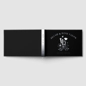 Echte Folie Elegante Bloemen Zwarte Make-up Busine Gastenboek (Volledig)