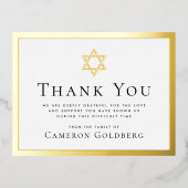 Echte folie grens joodse sympathie bedankkaart uitnodiging briefkaart (Voorkant)