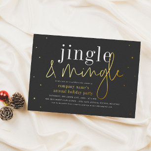 Echte Folie Jingle Mingle Bedrijfs Kerstfeest Uitnodiging