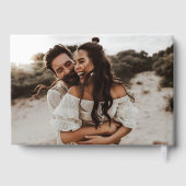 *ECHTE FOLIE* Modern 2-foto Custom Wedding Gastenboek (Achterkant)