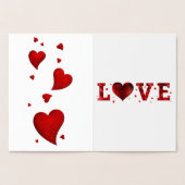 Echte Folie Romantisch Gelukkig Valentijnsdag Kaar Kaarten (Binnen)