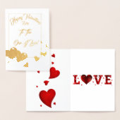Echte Folie Romantisch Gelukkig Valentijnsdag Kaar Kaarten (Display)