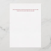 Echte folie rustieke wijnmakerij landschap roos go folie uitnodiging (Achterkant)