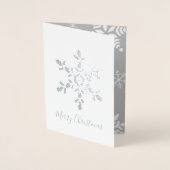 Echte Folie Silver Snowflake Kaarten (Voorkant)
