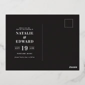 echte folietypografie behalve het briefkaart date (Achterkant)