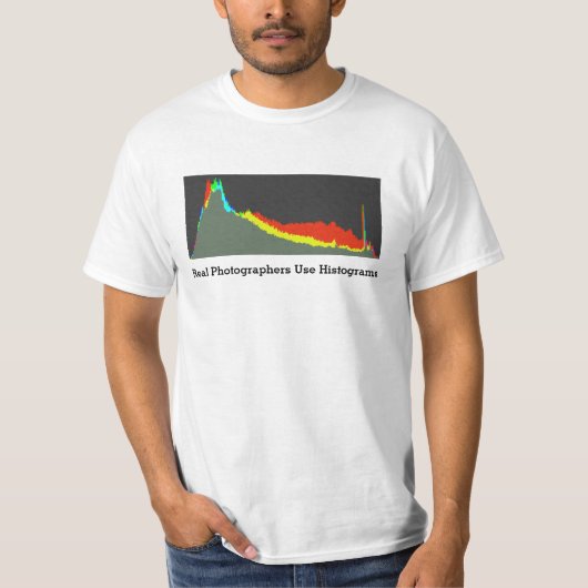 Echte fotografen gebruiken Histogrammen T-shirt (Voorkant)