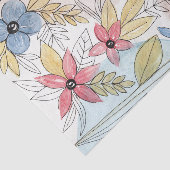 Echte gekleurde Waterverf Floral laat kunst Tissuepapier (Detail)