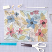 Echte gekleurde Waterverf Floral laat kunst Tissuepapier (Craft)