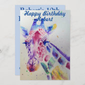 Echte Giraffe dierentuin Kaart (Voorkant / Achterkant)