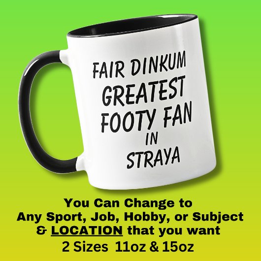 Echte goede GROOTSTE VOETBAL FANAAT in Australië Mok