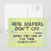 Echte Golfers huilen niet Briefkaart (Voorkant / Achterkant)