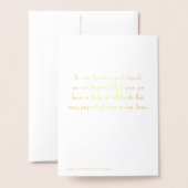 Echte goud folie Art Deco huwelijksprogramma's Folie Kaarten (Met envelop)